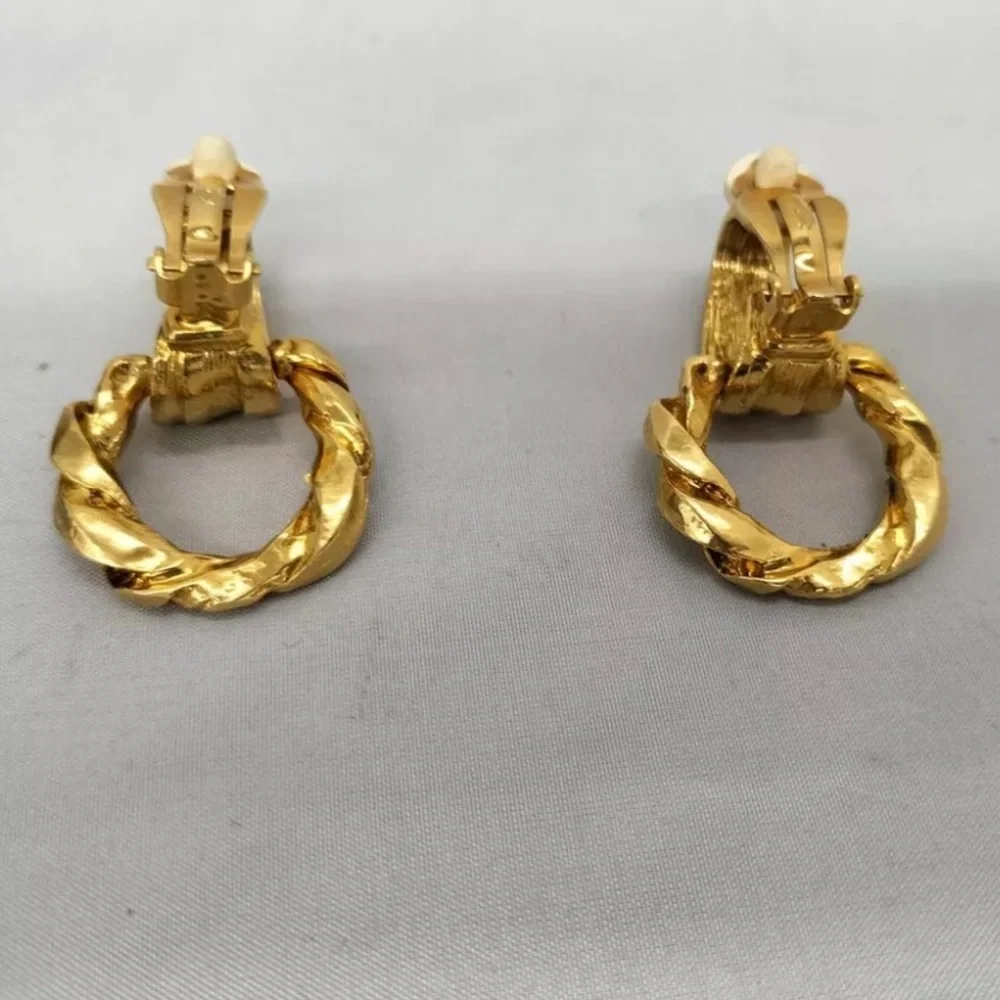 Vintage Yves Saint Laurent gold hoop earrings
